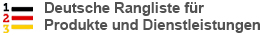 Logo Deutsche Rangliste für Produkte und Dienstleistungen