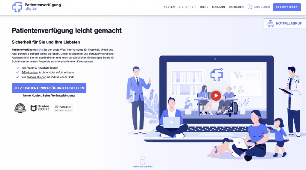 Patientenverfügung.digital - Digitale Vorsorge