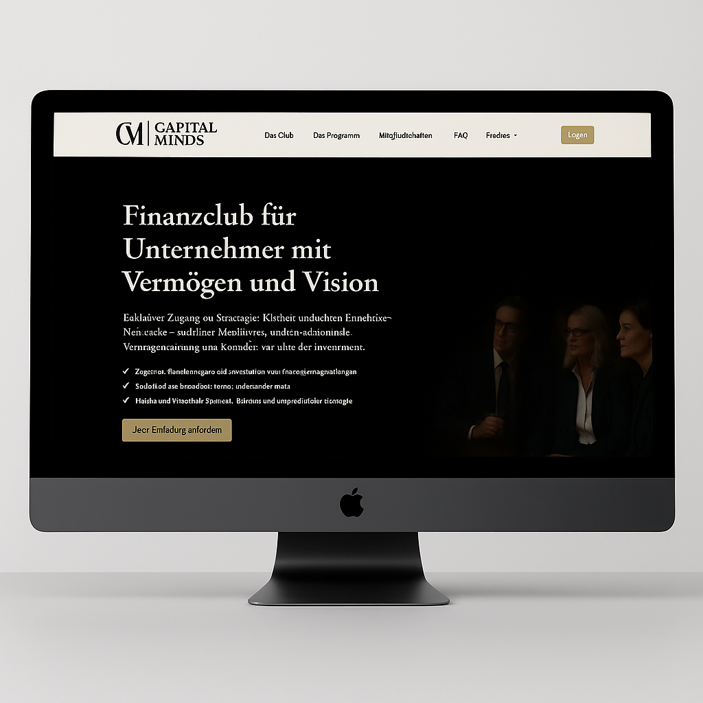 Capital Minds – Exklusives Finanzbildungs- & Unternehmernetzwerk mit Premium-Positionierung zu verkaufen